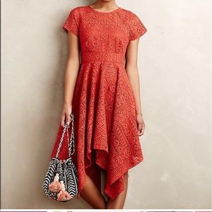 NWOT ANTHROPOLOGIE RED DRESS
